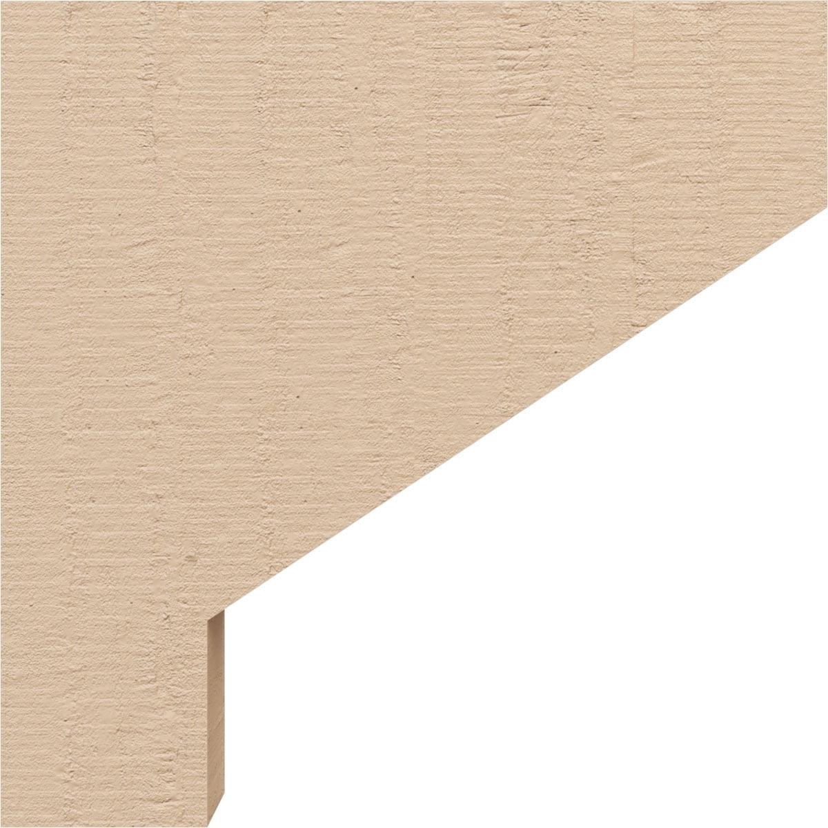 2"W x 10"D x 10"H Thin Clemmons Rough Cedar Woodgrain TimberThane Corbel, Primed Tan