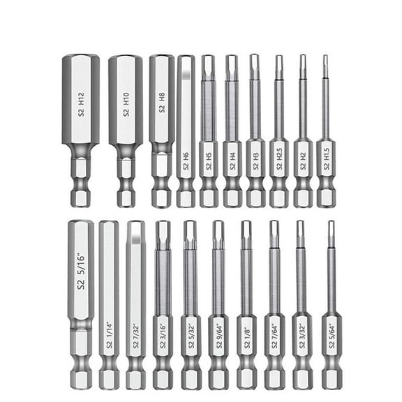 Hex Allen Wrench Screwdriver Drill Bit Set 20PCS For Power Screwdriver Drill Impact Driver Toolkit