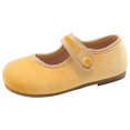 thumbnail image 2 of Toddler Girls Velvet Mary Jane Shoes - Soft Closed Toe Ballet Flats With Adjustable Strap - Kids and Mother for Wedding Party Daily (Size 2-14 Years), 2 of 9