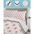 thumbnail image 4 of White Boho Geometric Twin XL Size Down Alternative Comforter,Lightweight Comforter Quilt Bedding Set with Pillow Shams Modern Simple Aztec Ethnic Pattern Bed Comforter Duvet Insert 68"x98", 4 of 7