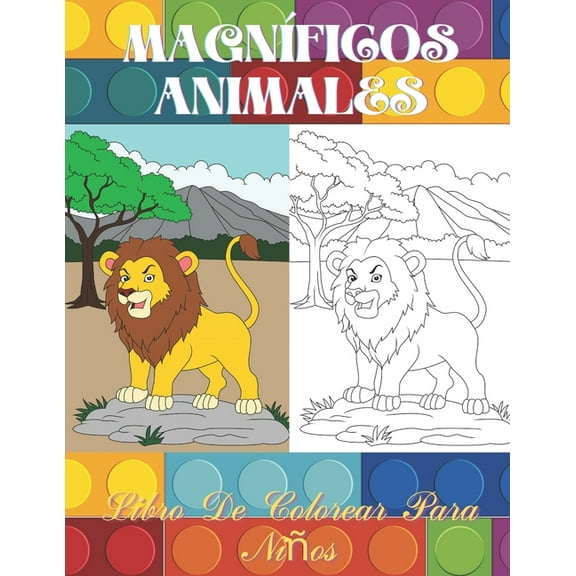 Magníficos animales - Libro De Colorear Para Niños, (Paperback)