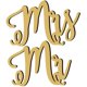 thumbnail image 1 of Letter Design Chair Signs Home Decoration With Hanging Function 30X19.7CM Golden 1 Set, 1 of 2