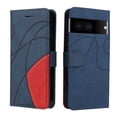 thumbnail image 4 of Compatible Google Pixel 7 5G Case, Leather Wallet Case Stand View Magnetic Clasp Book Flip Folio Phone Cover - Blue, 4 of 5