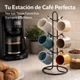 thumbnail image 2 of Porta Tazas de Metal Negro para Café, Soporte de Tazas de Pie con Base Reforzada, 39cm de Altura, 6 Ganchos, 2 of 8