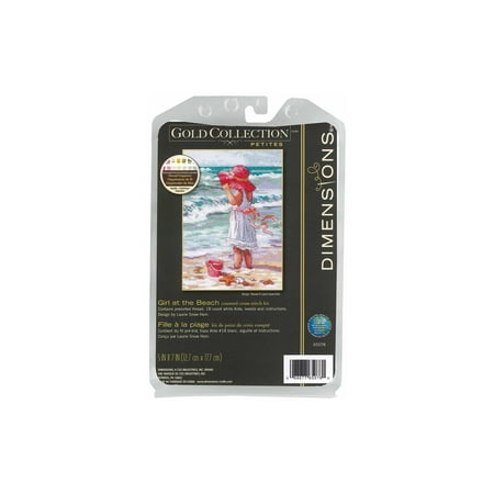 UPC: 0088677650780 | Dimensions Cross Stitch Kit 5 x 7  Girl At The Beach
