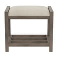 thumbnail image 2 of Hillsdale Furniture Amelia Backless Wood Vanity Stool, Antique Gray, 2 of 8