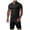 Black, variant on BXINGOHAI Men's Shirt and Shorts Set Summer Outfits Fashion V-Neck Short Sleeve Casual Track Suit for Men 2 Piece Short Set Black,2XL