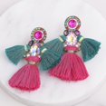 thumbnail image 3 of Pendientes de borlas de diamantes de imitación para mujer, estilo bohemio étnico vintage, código de modelo 8798, 3 of 5