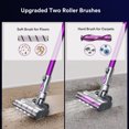 YTE HC1810E Cordless Vacuum Cleaner for Carpet Hard Floor, Purple Gray