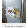 thumbnail image 3 of Yamazaki Home  Magnetic Storage Caddy, Steel, Holds 3.3 lbs - L 4.33 x W 9.65 x H  3.35 inches White, 3 of 5