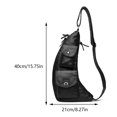 thumbnail image 2 of Bolso bandolera retro unisex con correa ajustable, bolso de pecho vintage, bolso de viaje al aire libre, 2 of 6