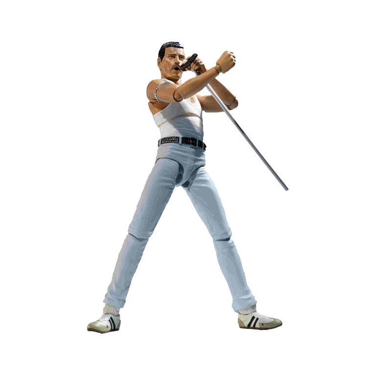 ミリタリー Freddie Mercury LIVE AID Ver. Bandai S.H.Figuarts Freddie Mercury Live Aid Action Figure