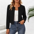 thumbnail image 2 of Lnmiateer Womens Long Sleeve Open Front Bolero Shrug Lightweight Cropped Knit Cardigan Soft Fashion Layering Outerwear for Dress Outfits, 2 of 6