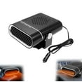 thumbnail image 1 of 2-In-1 Portable Car Heater with 360° Rotation, Quick Defrost, Plug Cigarette Lighter Design, Heating & Cooling, 30-Second Quick Heat, for Car RV SUV (Black 24V), 1 of 7