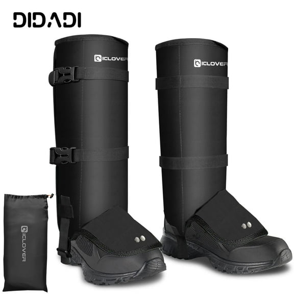 Waterproof Snake Gaiters,DIDADI Snake Chaps with Adjustable Flexible Design Leg Guards, Lightweight Snake Gaiters for Men & Women,Leg Gaiters for Hunting Hiking Farm Working Fishing,Black