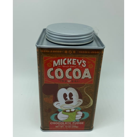 Disney Parks Mickey's Really Swell Cocoa Chocolate Fudge Tin New Sealed