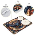 thumbnail image 3 of Yayeee Dish Drying Mat for Kitchen Counter 18"x24" Microfiber Absorbent Pad, Blue Geometric Eagle, 3 of 7
