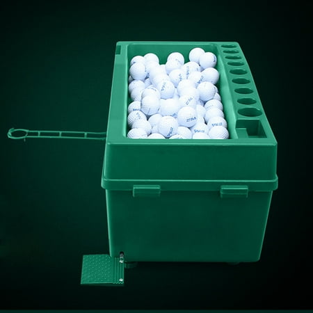Automatic Golf Tee Machine 100 Ball Capacity Cordless Foot Pedal Practice Training Aid