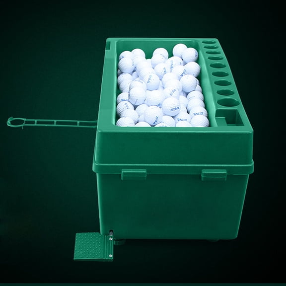 Automatic Golf Tee Machine 100 Ball Capacity Cordless Foot Pedal Practice Training Aid