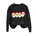 thumbnail image 4 of Turilly Womens Sweatshirts Loose Fit Casual Long Sleeved Top Rregular Sleeve Christmas Santa Printed Sweatshirt, 4 of 5