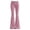 Pink, variant on Xijirk Womens High Waist Flare Pants Solid Stretchy Knit Bell‑Bottom Casual Trousers No Pockets Size:2XL