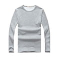 thumbnail image 1 of Minnieouse Top básico para hombre, ropa interior cálida de manga larga con cuello redondo, Base para clima frío, ropa de Color sólido, Jersey, Camisetas METRO Gris Espesar, 1 of 6