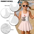 thumbnail image 6 of chaqlin Cute Cat Swimwear for Girl,Age3-13 One Piece Swimsuit Pink Child Sleeveless Swim Dress Soft Quick Drying Summer Beach Bathing Suit with Skirt for Pool Party,Beachwear,5-6Y, 6 of 7