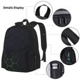 thumbnail image 3 of Honeii Sac à Dos Scolaire Moderne Hexagonal à Imprimé Néon avec Sac à Lunch et Trousse, 3 of 7