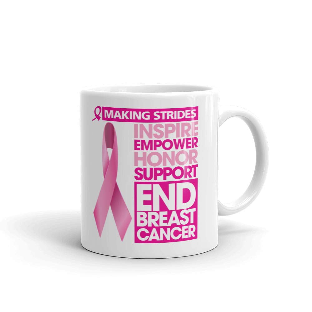 Breast Cancer Awareness Pink Coffee Tea Ceramic Mug Office Work Cup Gift  11oz 
