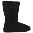 thumbnail image 2 of Soda Women Mid-Calf Flat Boots Slip-On Booties Warm Fur Insoles Song-S Black 8, 2 of 4