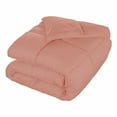 thumbnail image 2 of Superior Solid Comforter Down Alternative Bedding, Full, Blush, 2 of 13