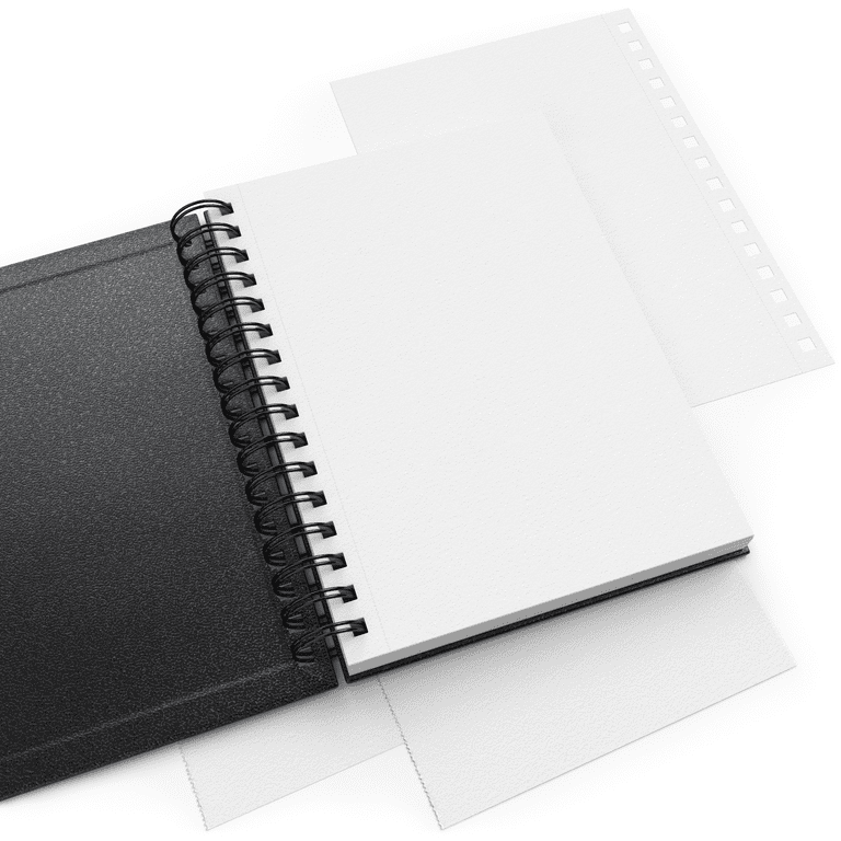 Arteza Spiral Hard Cover Black Paper Sketchbook 5.5x8.5, 200 Pages 