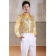 thumbnail image 1 of Camisa con lentejuelas para hombre, disfraz de actuación, disfraz de coro para adultos, disfraz de escenario, actuación de baile, camisa de manga larga, 1 of 5