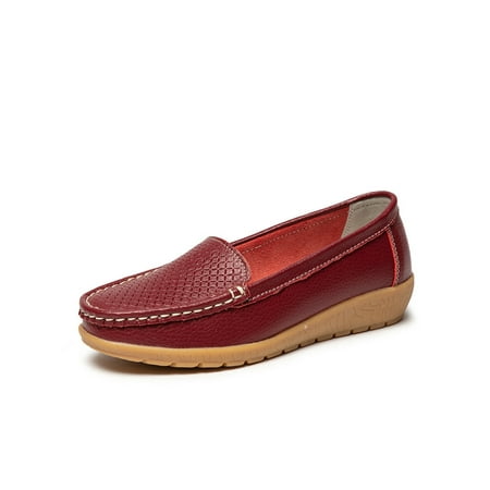 

SIMANLAN Lady Comfort Low Top Moccasins Walking Boat Shoes Womens Nurse Lightweight Round Toe
