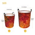 thumbnail image 3 of Sikiie Autumn Leaf Print Round Dirty Clothes Basket, Waterproof Standing Foldable Storage Basket, for Laundry Room, Bedroom, Bathroom Storage-Medium, 3 of 6