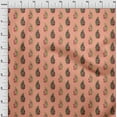 thumbnail image 3 of oneOone Cotton Poplin Fabric Leaves & Floral Block Print Sewing Fabric BTY 42 Inch Wide, 3 of 4