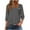 Gray, variant on Simua Womens Summer Tops Asymmetrical Neck 3/4 Sleeve Button Dressy Casual Business T Shirts Blouse