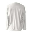 thumbnail image 4 of Women's Exposed Seam Loose Fit Pullover Knit Sweatshirt, Casual Stylish Comfortable Top with Breathable Fabric for Daily Wear, Lounge and Layering White S, 4 of 9