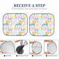 thumbnail image 6 of Haiem Zebra Colourful Car Windshield Sun Shade (2 Pieces) Foldable Windshield Sun Shade Car Accessories for Truck SUV Pickup-Large, 6 of 7