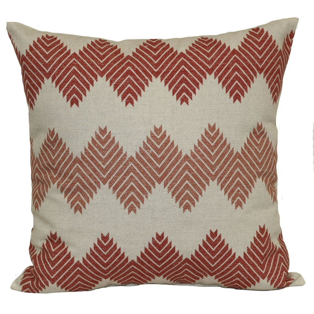 Mainstays Aztec Decorative Throw Pillow, Chevron, Clay Brick, 18 ...