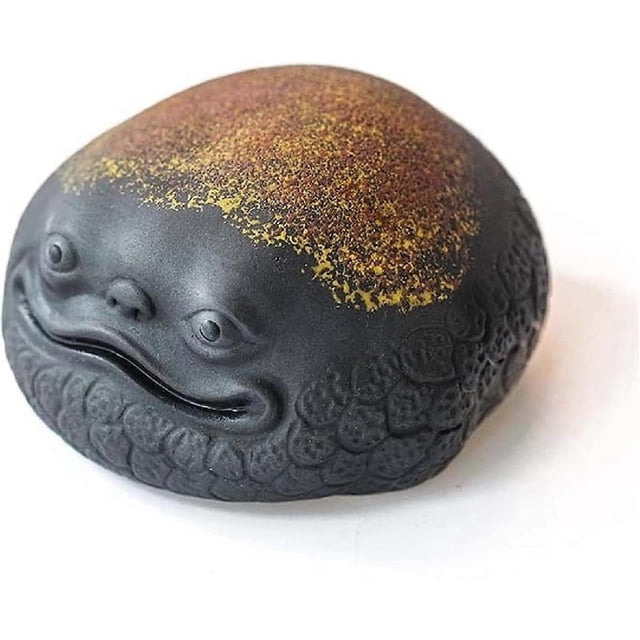 Tea Pet, Purple Clay Tea Animal Ornaments Toad Pet Can Raise Lucky Tea Pet Ornaments Tea Small Lucky Animal for Playing Tea Table Props