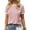 Pink, variant on Womens Tops Women's Summer Casual Round Neck White Contrast Short Sleeve Plus Size Tops for Women Blue 3X