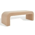 thumbnail image 6 of SAFAVIEH Couture Caralynn Solid Faux Lamb Wool Modern Bench, Tan, 6 of 12