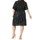 thumbnail image 4 of Vestidos de Verano de Talla Grande Agnes Orinda con Cuello Cuadrado de Volantes Cortos Brillantes Vestido de Fiesta 1X Negro, 4 of 7