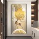 thumbnail image 3 of Nuevo lienzo de pintura de piedra zen dorada de Fengshui chino, arte de pared, carteles e impresiones de árboles ricos en oro para la decoración del hogar de la sala de estar, 3 of 5