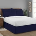 thumbnail image 2 of Luxury Hotel Microfiber Tailored Style Bed Skirt with Classic 14 Inch Drop Length, King, Navy, 2 of 7