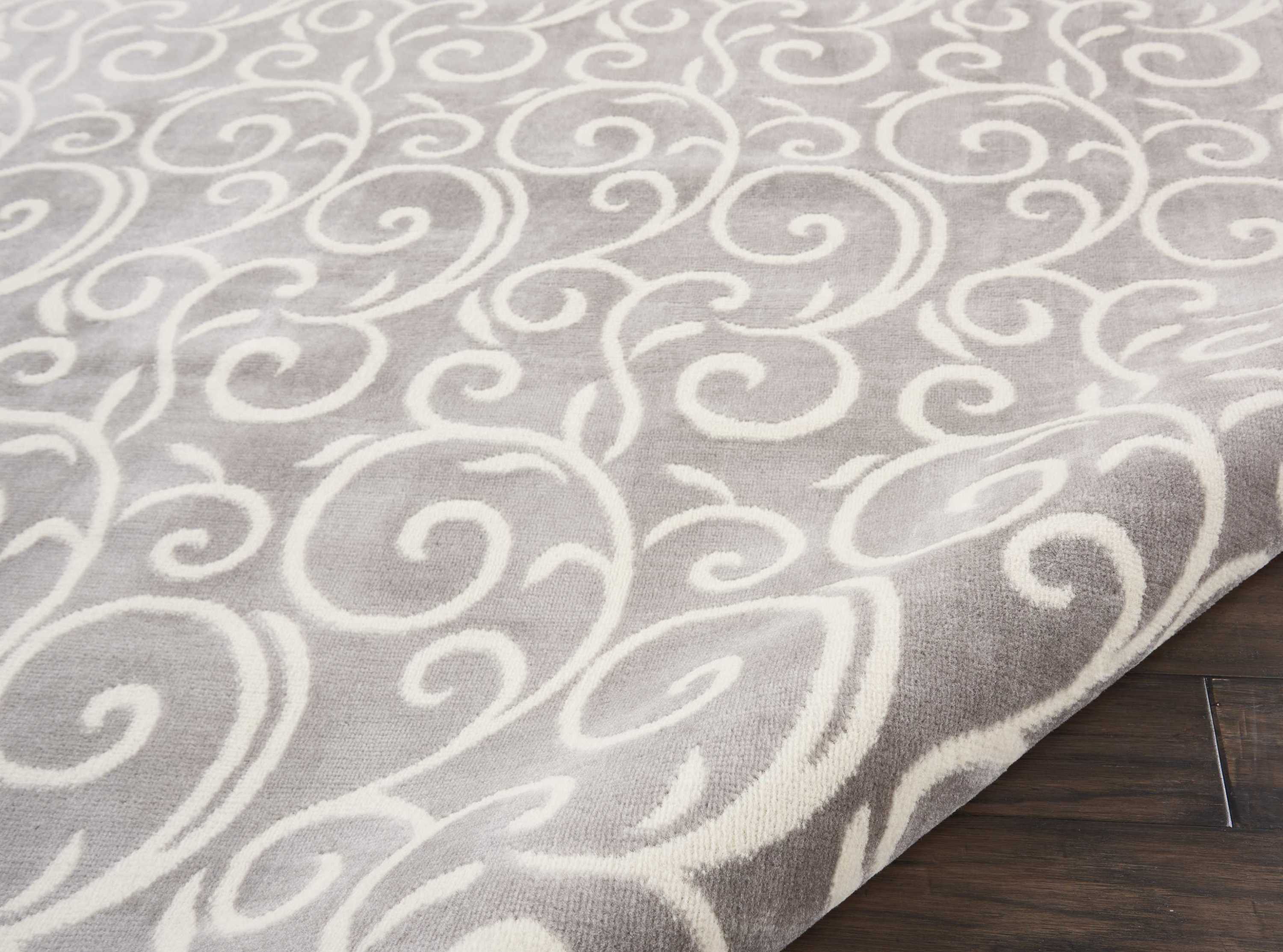 Eclectic Essentials Gray Bohemian Botanical Area Rug