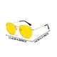 thumbnail image 4 of Hombres y Mujeres de la Moda Polígono Gafas de sol Gafas de montura de metal ligero, 4 of 7