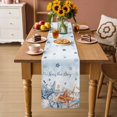 thumbnail image 2 of Blue Starfish Coastal Table Runner 72 Inches, Nautical Shell Coral Botanical Ocean Bed Runner Dresser Scarves Tabletop for Indoor Outdoor Parties/Ceremony/Banquet, 14" x 72", 2 of 9