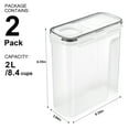 thumbnail image 6 of Sorbus 2 Pack Airtight Food Storage Dispenser Set for Beans, Pasta, Cereals, and More, (2L/8.4 Cups), 6 of 7